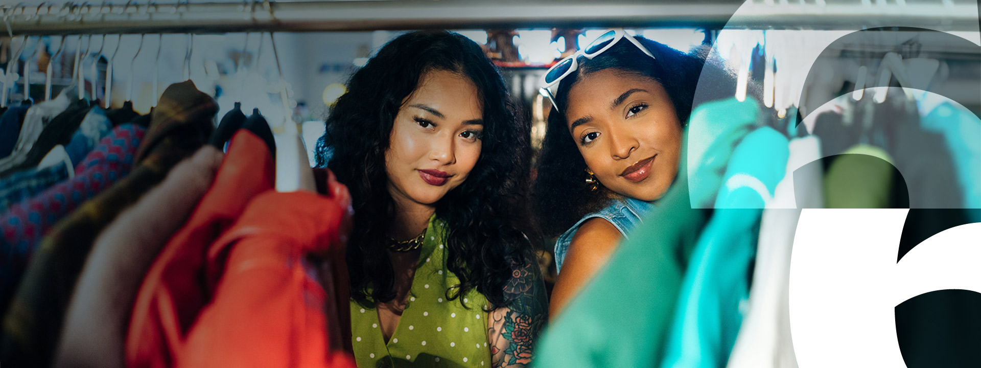 two women in clothes shop